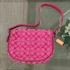 Coach Signature Pink Shoulder Bag
